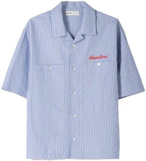 Bershka Košeľa  sivá / biela