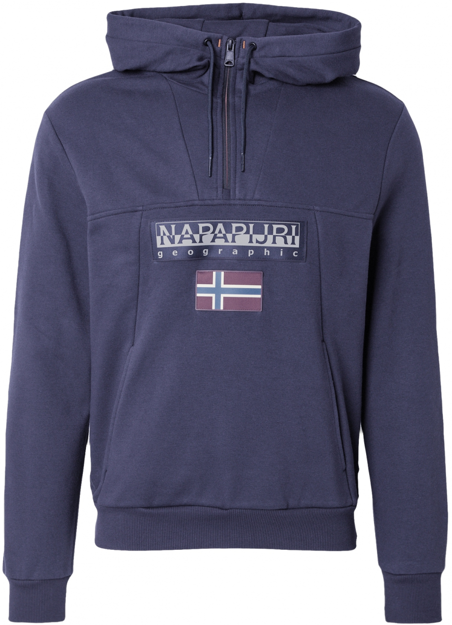NAPAPIJRI Mikina 'BURGEE HZH 2.0'  námornícka modrá / sivá / vínovo červená