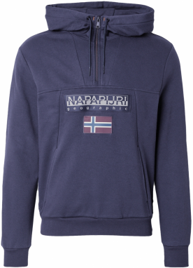 NAPAPIJRI Mikina 'BURGEE HZH 2.0'  námornícka modrá / sivá / vínovo červená