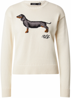 Lauren Ralph Lauren Sveter 'RIEDNEE'  krémová / hnedá / sivá / čierna