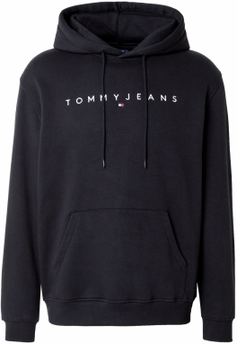 Tommy Jeans Mikina  čierna / biela
