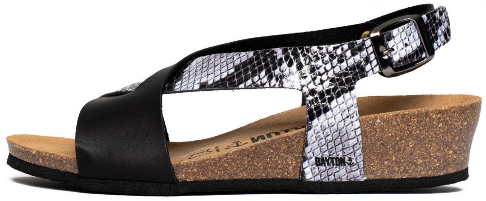 Bayton Sandále 'Salamanque'  čierna / biela