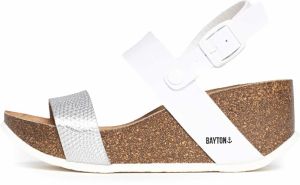 Bayton Sandále 'Selene'  čierna / strieborná / biela