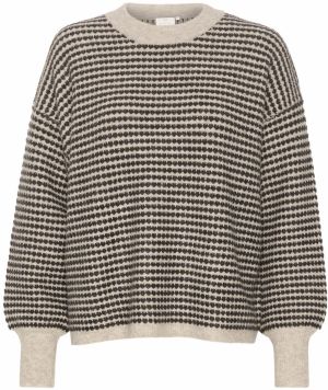 Kaffe Sveter 'Ellery'  sivobéžová / čierna