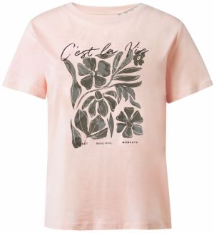 comma casual identity Tričko  tmavosivá / ružová / čierna