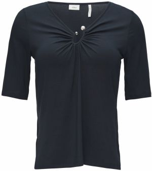 s.Oliver BLACK LABEL Tričko  námornícka modrá