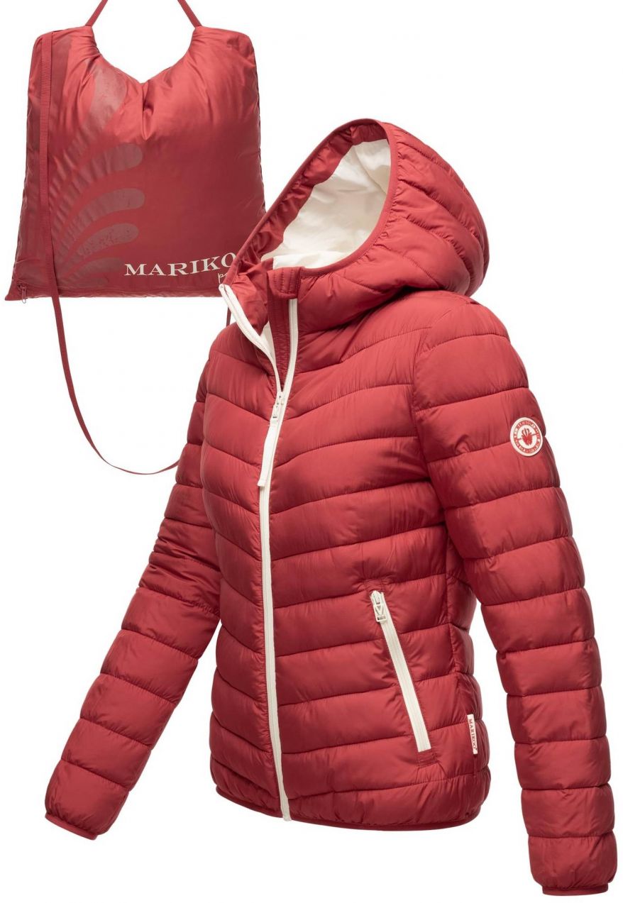 MARIKOO Prechodná bunda 'Pack Mich Ein'  červená / biela
