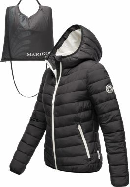 MARIKOO Prechodná bunda 'Pack Mich Ein'  čierna / biela