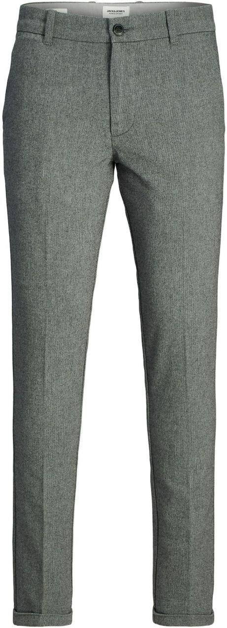 JACK & JONES Chino nohavice 'JPSTMarco JJHenry'  sivá melírovaná / čierna