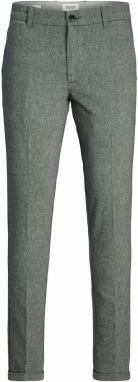 JACK & JONES Chino nohavice 'JPSTMarco JJHenry'  sivá melírovaná / čierna