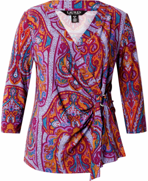 Lauren Ralph Lauren Plus Kardigán 'CLASSIC'  petrolejová / fialová / oranžová / fuksia
