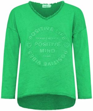 Zwillingsherz Mikina 'Positive Mind'  limetová / svetlozelená