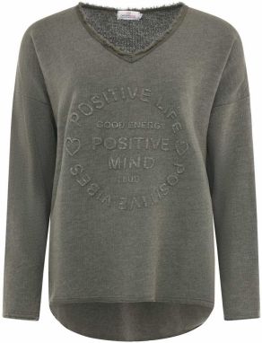 Zwillingsherz Mikina 'Positive Mind'  kaki