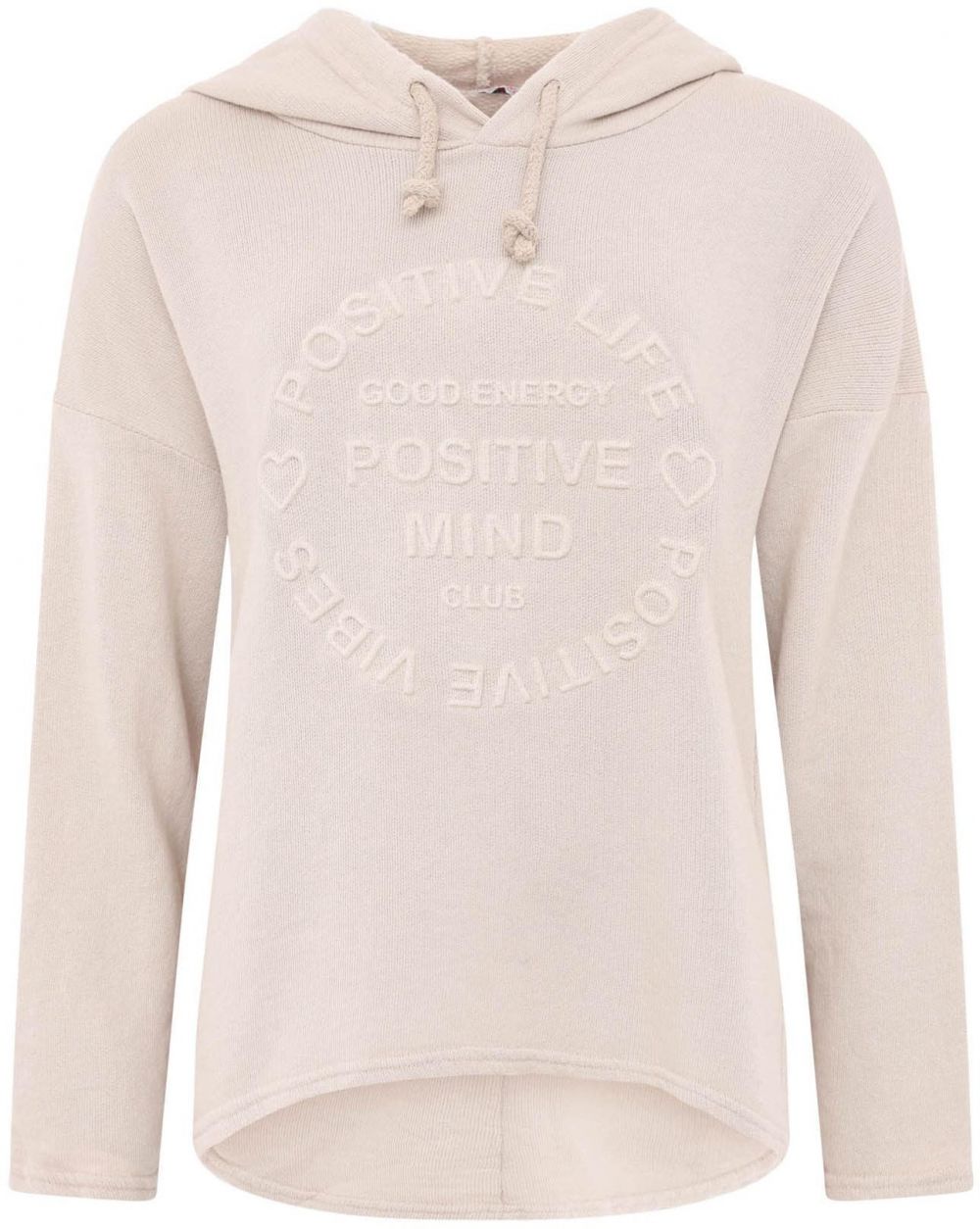 Zwillingsherz Mikina 'Positive Mind'  béžová