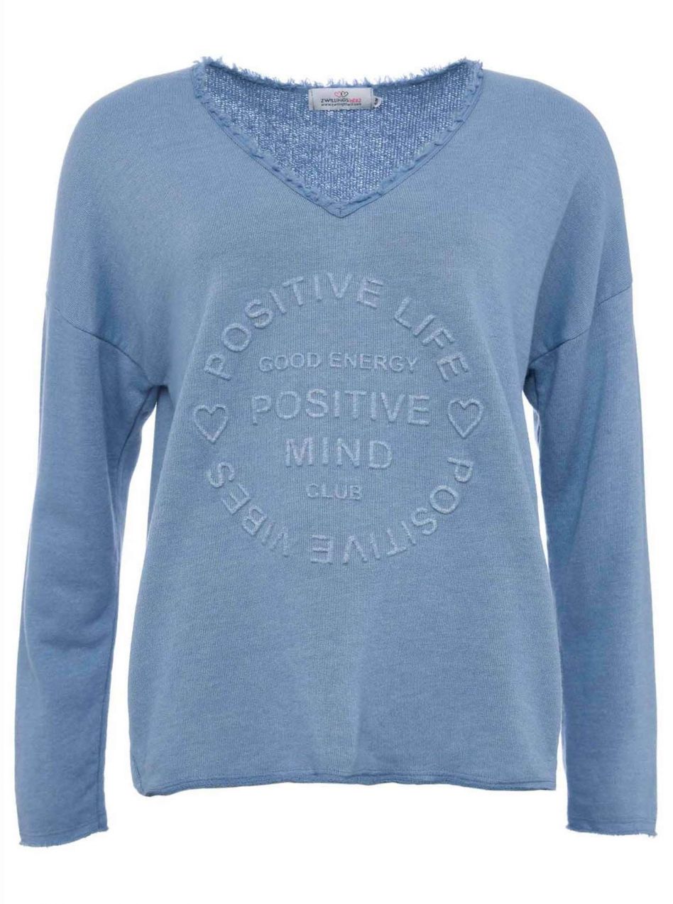 Zwillingsherz Mikina 'Positive Mind'  modrá