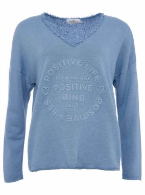 Zwillingsherz Mikina 'Positive Mind'  modrá