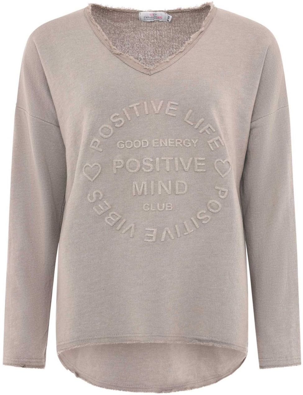Zwillingsherz Mikina 'Positive Mind'  tmavošedá