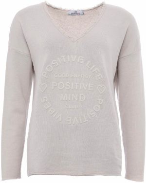 Zwillingsherz Mikina 'Positive Mind'  tmelová