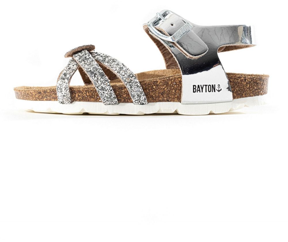 Bayton Sandále 'Eirene'  brokátová / strieborná