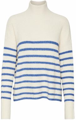 VERO MODA Sveter 'VMMarina'  krémová / modrá