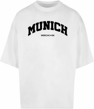 Merchcode Tričko 'Munich Wording'  čierna / biela