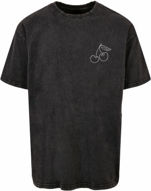 Merchcode Tričko 'Cherry'  čierna / biela