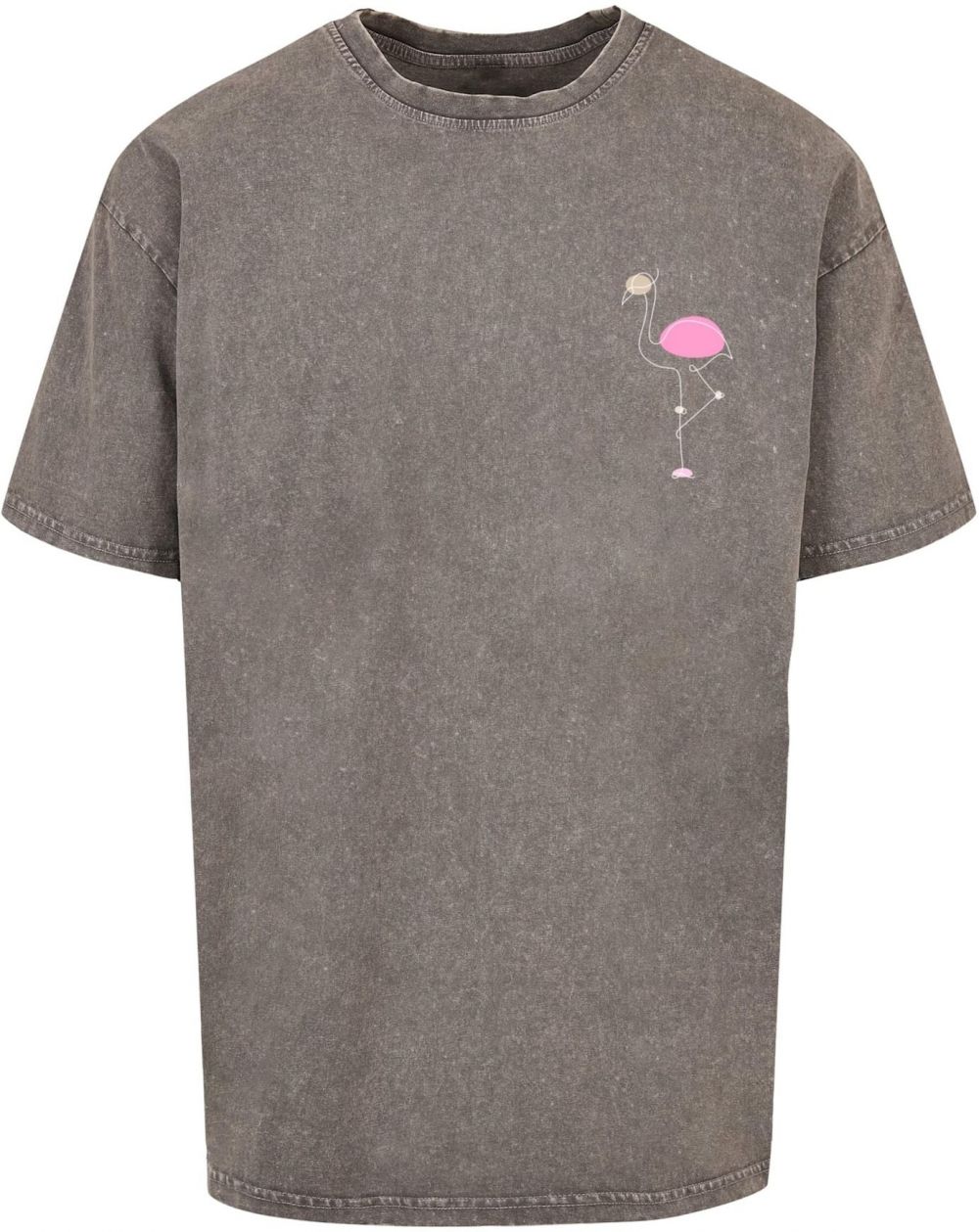 Merchcode Tričko ' Flamingo '  kamenná / svetloružová / biela