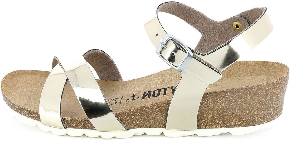 Bayton Sandále 'CANBERRA'  krémová / svetlohnedá / zlatá / biela