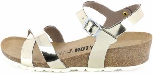 Bayton Sandále 'CANBERRA'  krémová / svetlohnedá / zlatá / biela