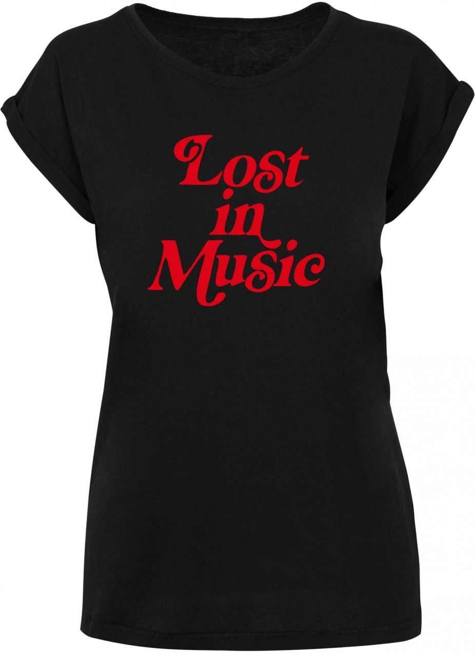 Mister Tee Tričko 'Lost in Music'  krvavo červená / čierna