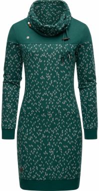 Ragwear Šaty 'Chloe'  svetlosivá / tmavozelená