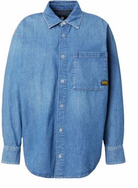 G-STAR Blúzka  modrá denim