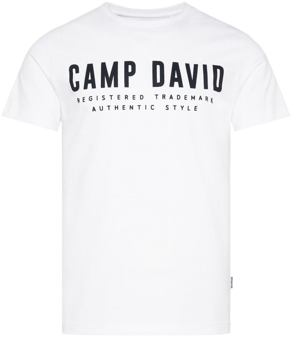 CAMP DAVID Tričko  čierna / biela