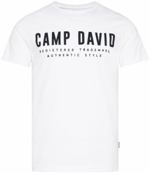 CAMP DAVID Tričko  čierna / biela