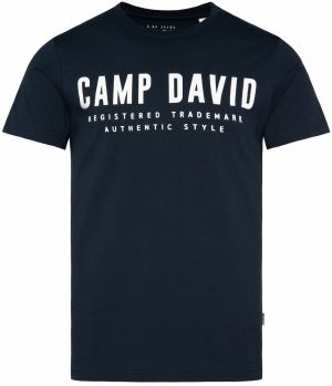 CAMP DAVID Tričko  námornícka modrá / biela