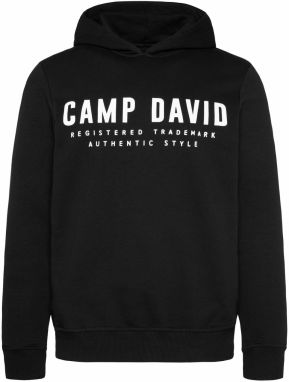 CAMP DAVID Mikina  čierna / biela