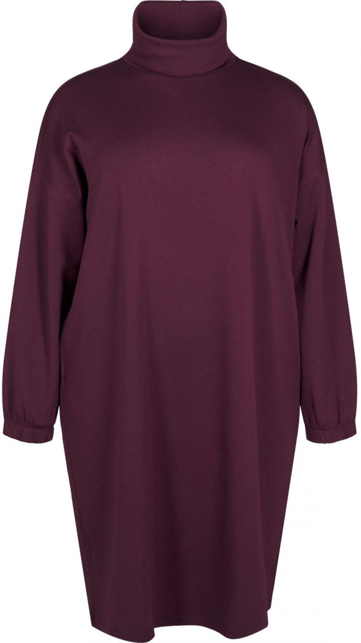 Zizzi Pletené šaty 'MALISA'  baklažánová