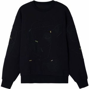 Desigual Mikina  žltá / zelená / čierna