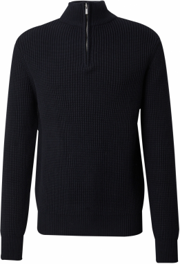 DAN FOX APPAREL Sveter 'Leart'  námornícka modrá