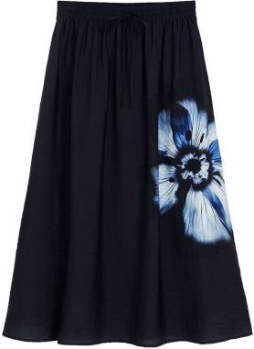 Desigual Sukňa  modrá melírovaná / čierna