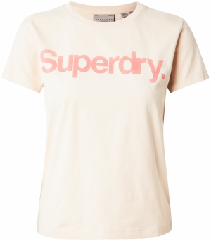 Superdry Tričko  béžová / koralová