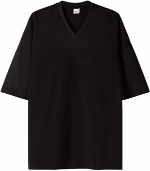 Bershka Tričko  čierna