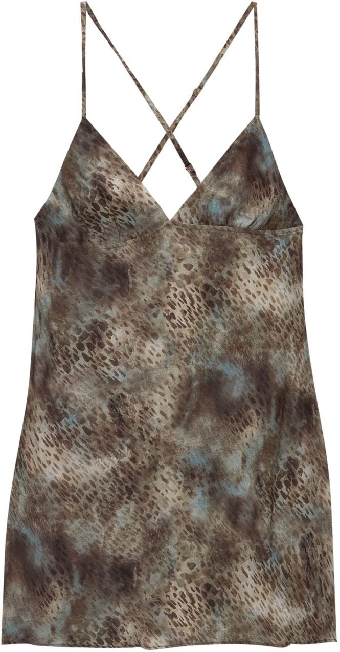 Pull&Bear Letné šaty  béžová / svetlomodrá / hnedá / tmavohnedá