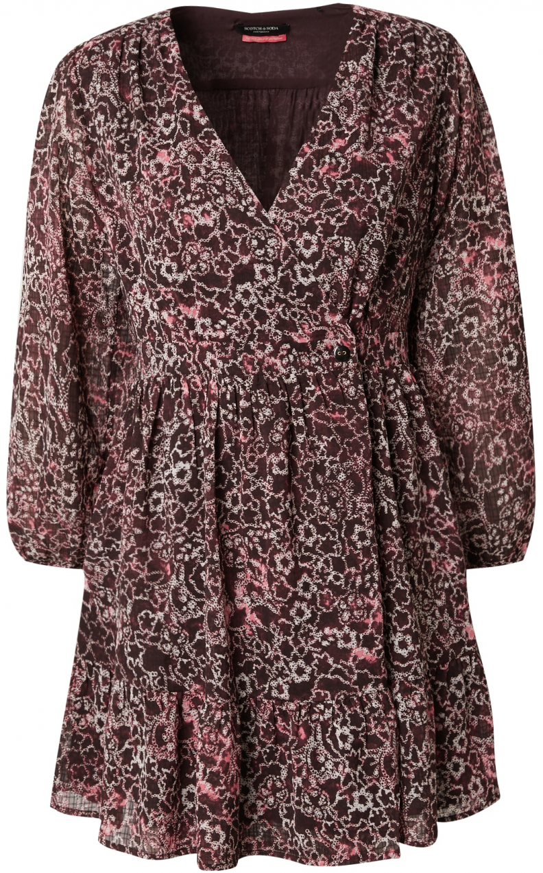 SCOTCH & SODA Šaty  ružová / malinová / biela