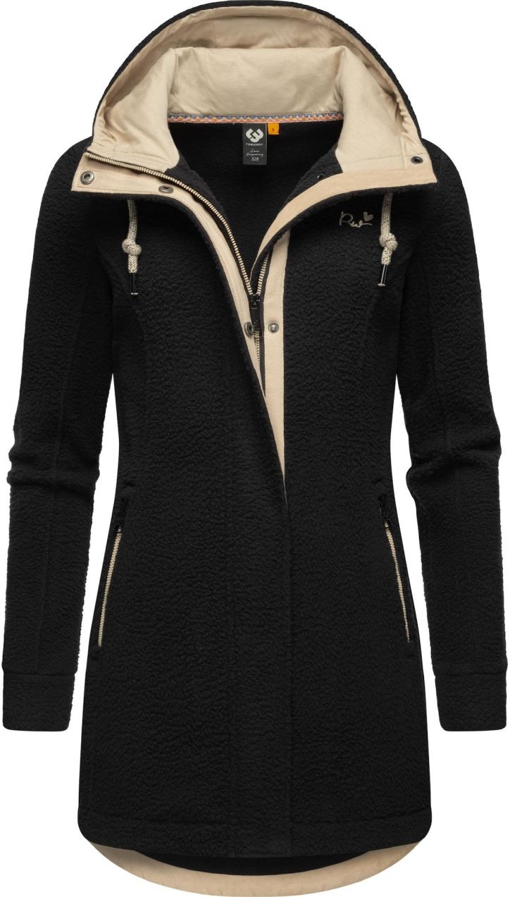Ragwear Prechodný kabát  svetlobéžová / čierna
