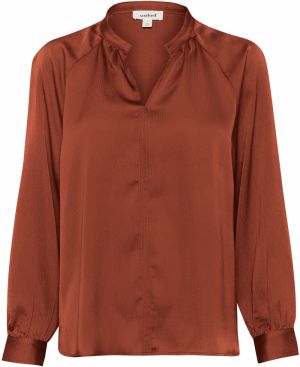 SOAKED IN LUXURY Blúzka 'Ioana'  hrdzavohnedá
