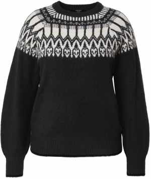 Vero Moda Curve Sveter  čierna / biela
