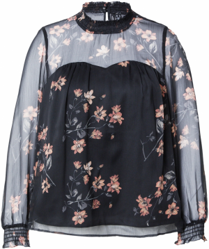 Vero Moda Curve Blúzka  sivá / tmavosivá / marhuľová / čierna