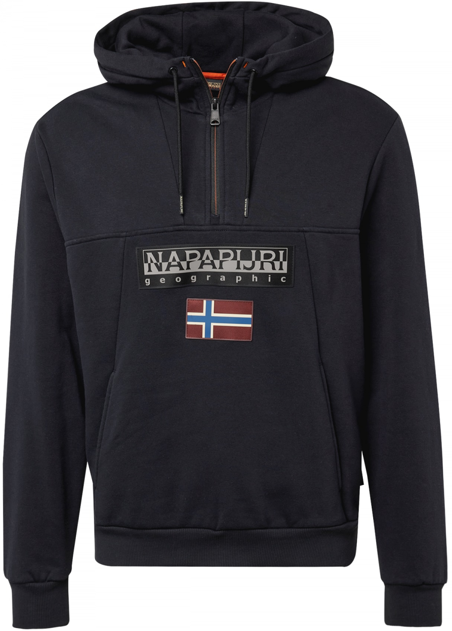 NAPAPIJRI Mikina 'BURGEE HZH 2.0'  modrá / svetlosivá / vínovo červená / čierna