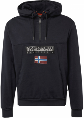 NAPAPIJRI Mikina 'BURGEE HZH 2.0'  modrá / svetlosivá / vínovo červená / čierna